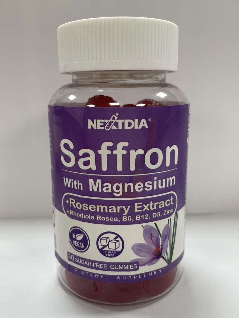 2 팩 Saffron 마그네슘 구미 + 2 팩 비타민 B 복합 Gummies