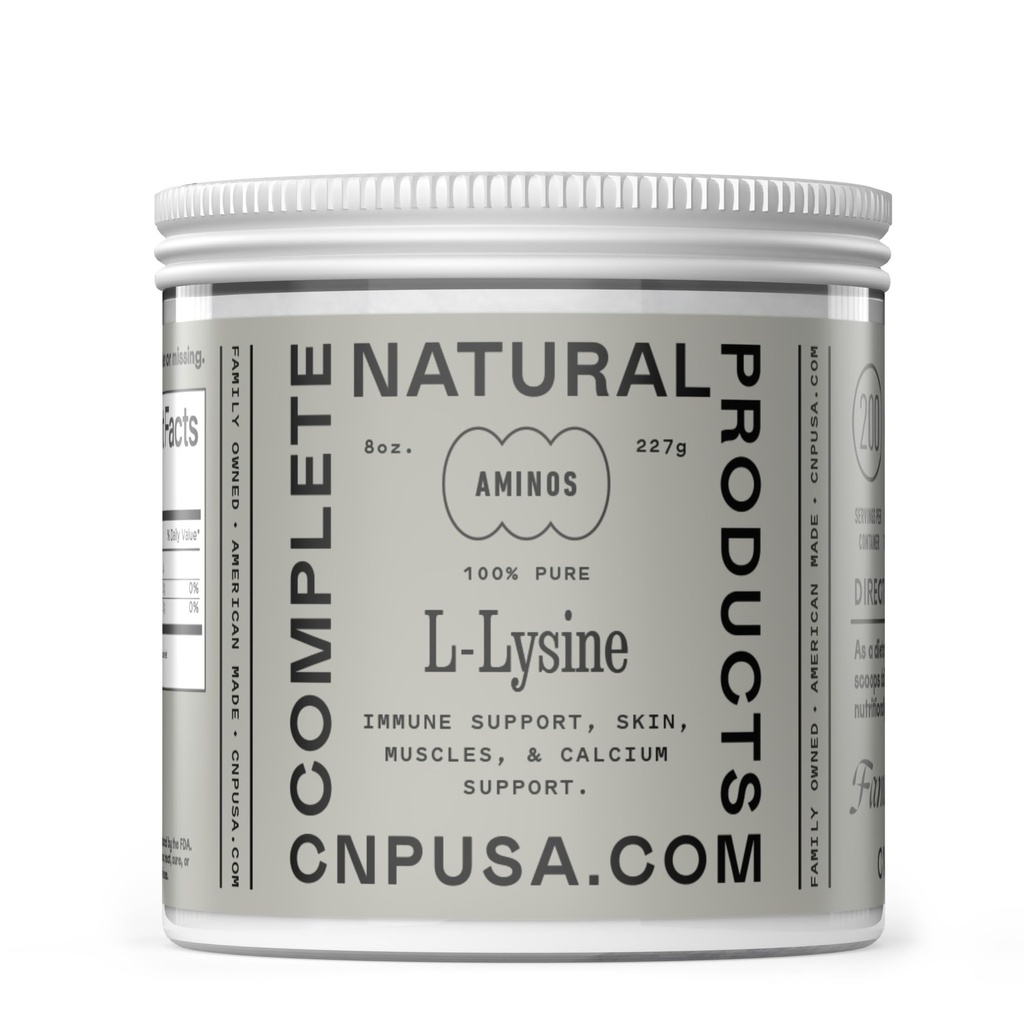 L-Lysine 분말 보충교재 - 대량 L-Lysine 8oz, 200의 서빙