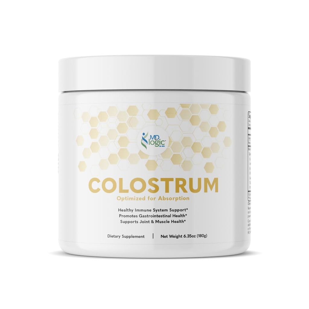 Immune, Gut, Joint & Muscle Health Support에 대한 MD Logic Health®에 의한 Colostrum - 순수하고 포근성, 저분자 생체 활성 Colostrum - 180g - 60 서빙 - 뉴욕에서 제작