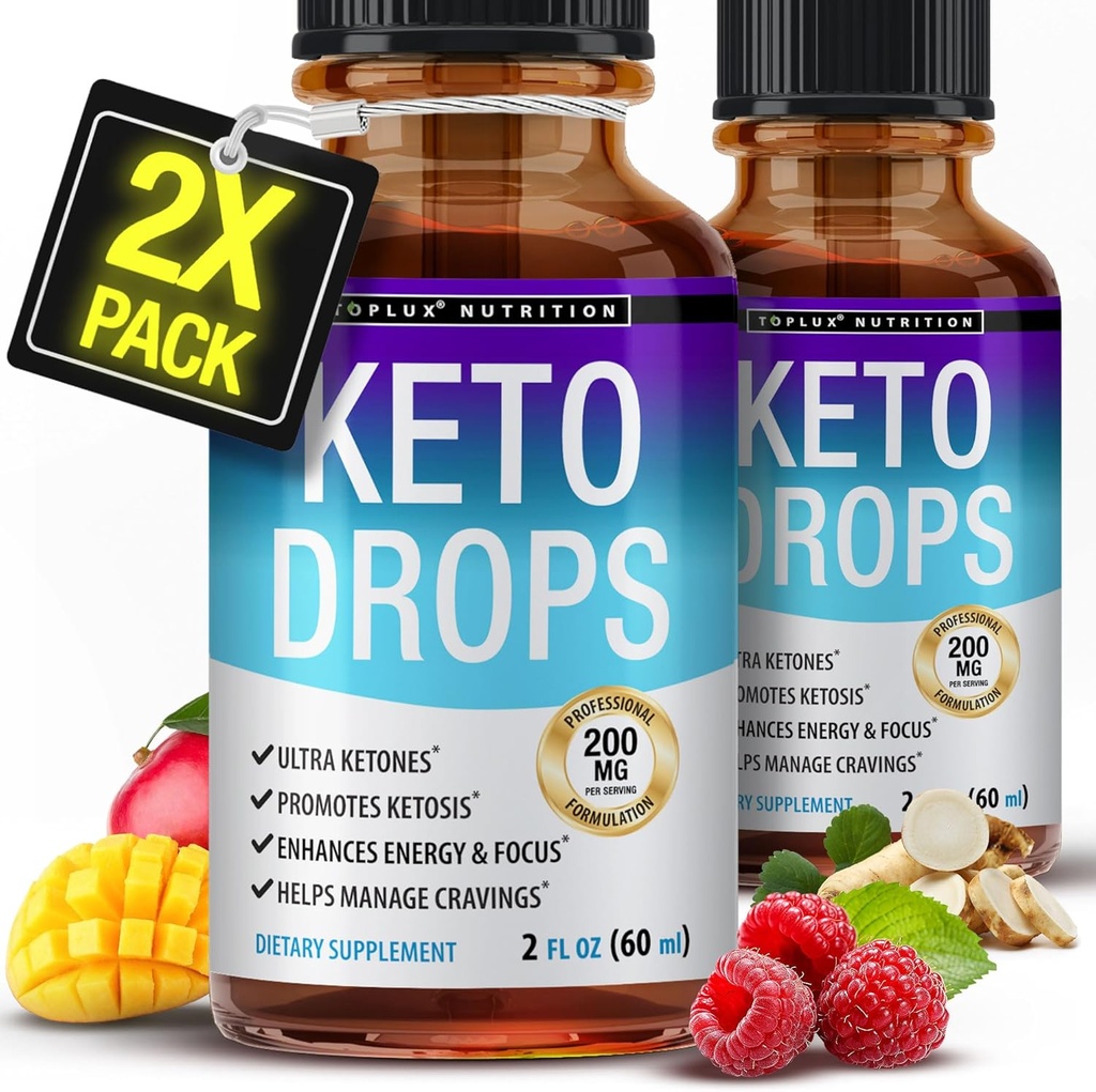 Toplux Keto Diet Drop Ketogenic 보충교재 - 남자 & 여자를 위한 Ketosis, 더 나은 흡수 액체, Garcinia Cambogia를 지원하는 우수한 공식