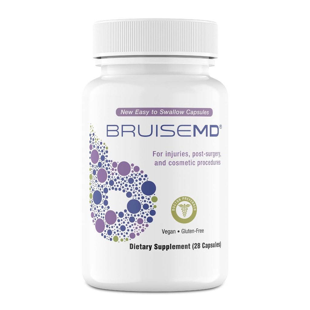 Arnica 1,000mg 및 Bromelain 500mg 2,400GDU / g 붓기 및 붓기, 삼키기 캡슐 (7 일 공급)에 쉬운 - 고급 Bruise 치료 공식
