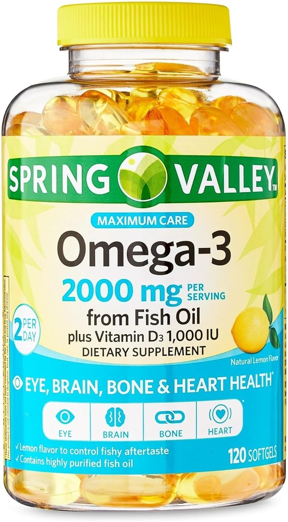 물고기 기름 눈 뇌 뼈 & 심장 건강 규정식 보충교재 Softgels, 2000 mg, 120 조사에서 Convergence 최대 배려 Omega-3