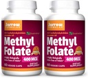 Jarrow 공식 메틸 Folate 400 mcg - 60 Veggie 모자, 2의 팩 - Folate의 높게 생물학적으로 활동적인 모양 - 4 세대 Folic 산 기술 - 120 총 서빙