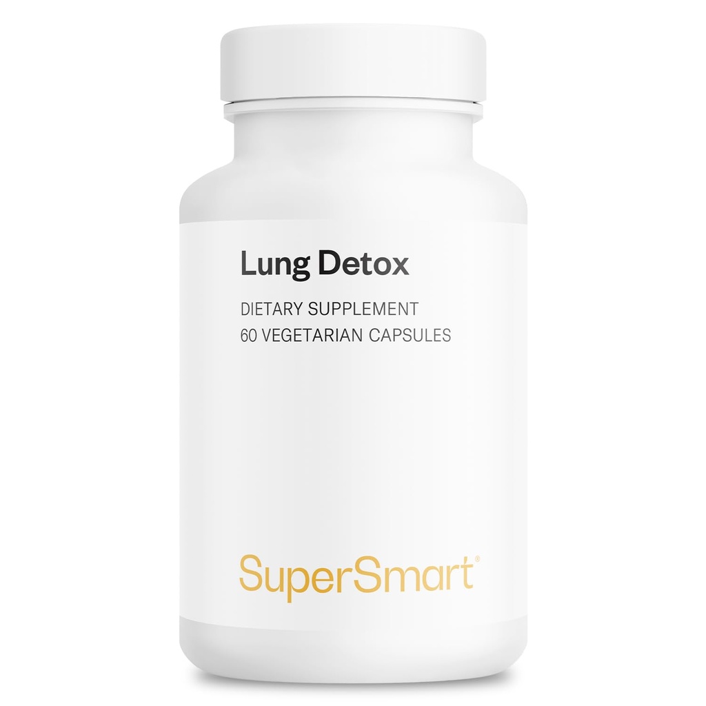 Supersmart - Lung Detox (Advanced Formula) - Quercetin, Bromelain, Curcuminoids, EGCG | Non-GMO 및 글루텐 무료 - 60 채식 캡슐
