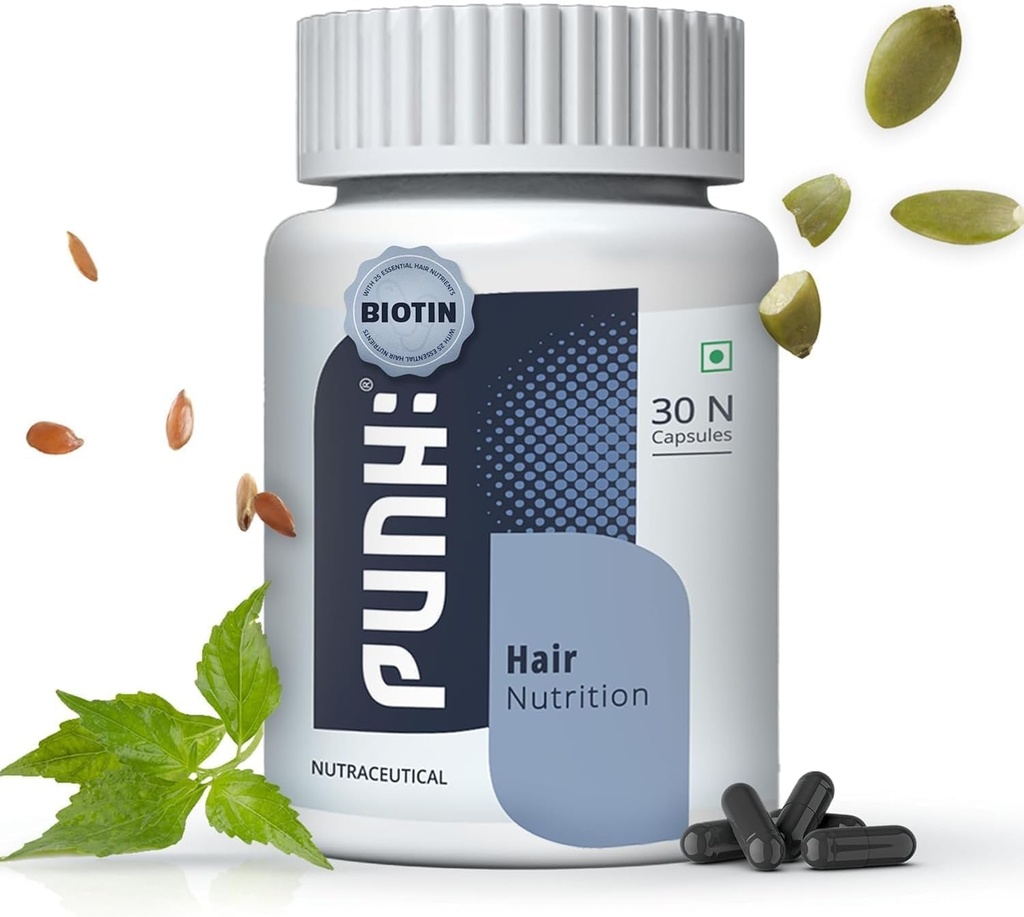 Biotin, 비타민, 미네랄, 아미노산 및 모발 성장, 영양, 강도 및 감소를위한 DHT 차단제와 헤어 영양 보충 남성 & 여성을위한 가을 - 30 Veg 캡슐