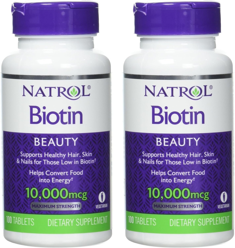 Natrol Biotin 정제 10000 mcg, 100개 조사 (2의 포장)