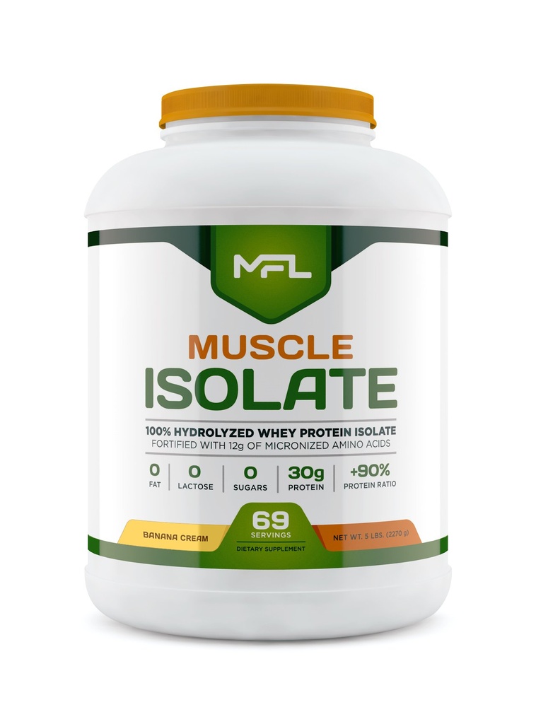 MFL 100%는 단백질 l 30g l 12g 아미노산 l Keto 친절한 l 낮은 탄미익 l 5 lbs. (반나 크림)