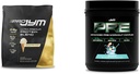 직업적인 JYM 45는 PRE JYM X Pre-Workout를 가진 단백질 분말 뭉치를 서빙합니다