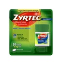 Zyrtec 24 시간 알레르기 완화 정제, 10 mg Cetirizine HCl 항히스타민 알레르기 약, 30 ct 빨강