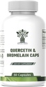 1000mg Quercetin, 200mg Bromelain Complex - 면역 지원, 계절 알레르기 및 호흡 건강 보충 - Vegan, Non-GMO, 60 캡슐