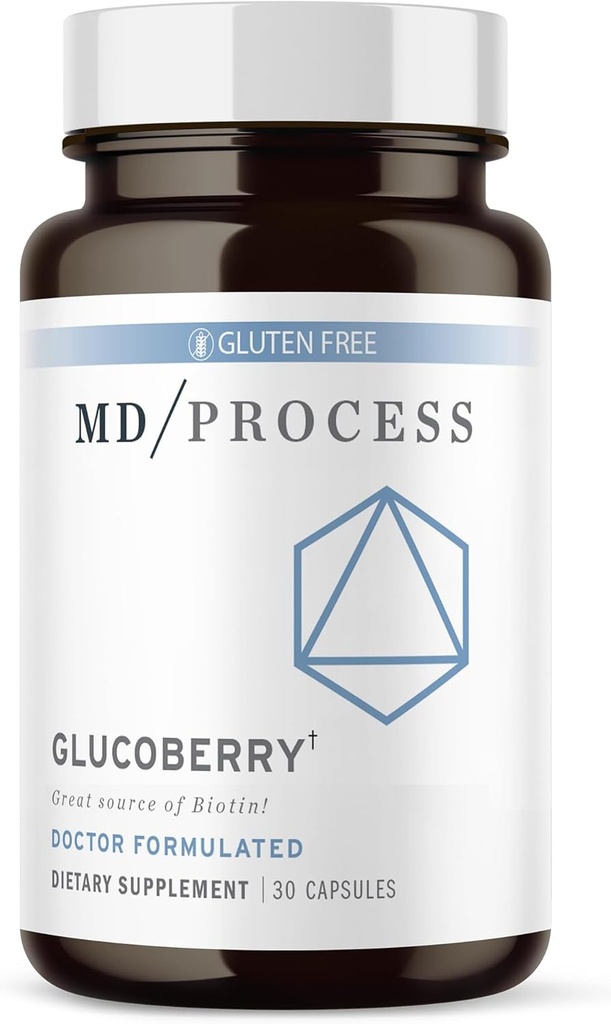 GlucoBerry Maqui Berry Extract with Chromium Picolinate for Blood Health Support - Biotin and Gymnema Sylvestre - 의사 공식화 - 30 캡슐