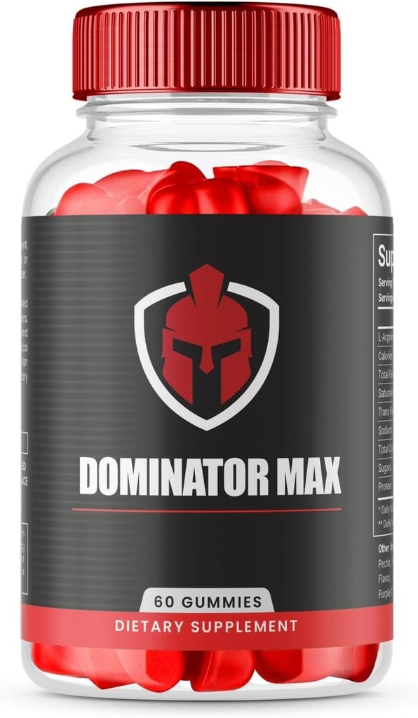 (1 팩) Dominator 최대 성과를 위한 최대 Gummies 진보된 공식, 모든 자연적인 여분 힘 보충교재, 근육 성장과 전반적인 건강 지원을 위한 Dominator 최대 Gummies (60의 Gummies)