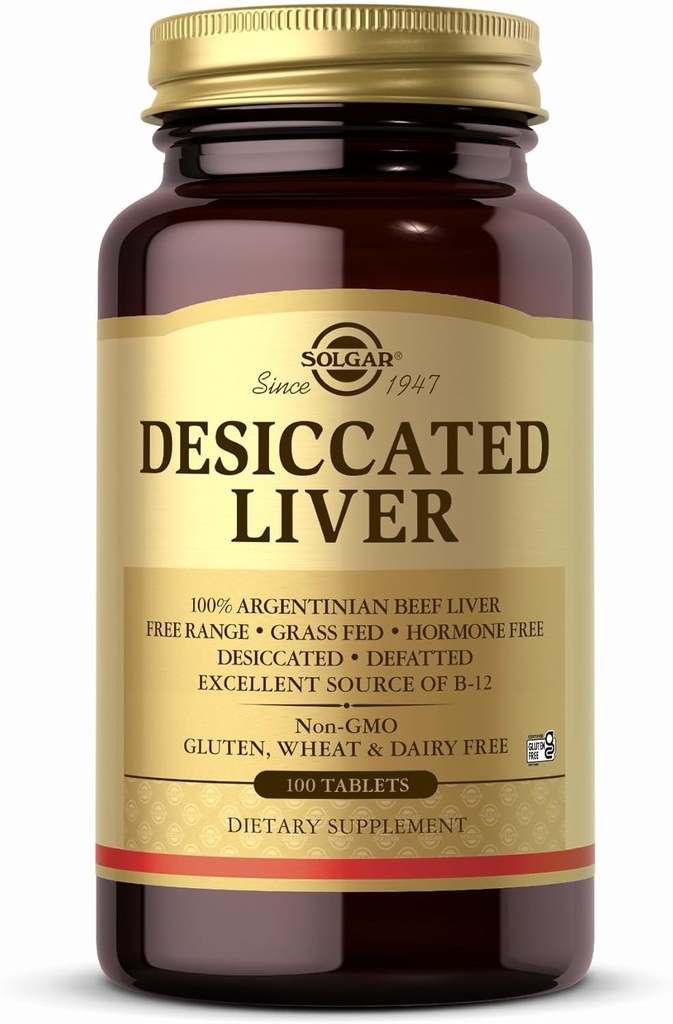 Solgar Desiccated 간 질환, 100 개