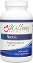 웰빙 자원 Fisetin - Longevity, Memory, Focus, Brain Health - Senolytic 및 Situin 활성제 - 글루텐 프리, 비 GMO, Vegan (100mg, 90 캡슐)