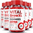 (5 팩) Vital 성장 XL Gummies - 최대 힘 공식 - 바이알 성장 XL 극단적 인 힘 공식, 바이탈은 XL 리뷰, 전체 일일 건강 지원 1000mg 최대 웰빙 보충 (300 Gummies)