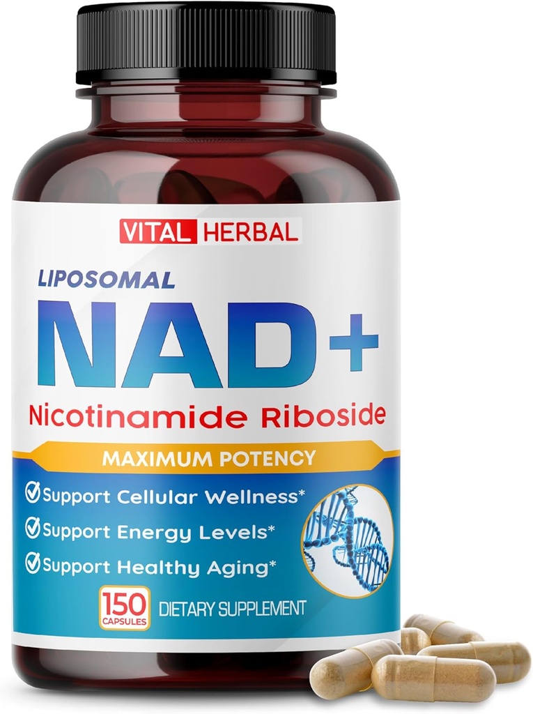 Liposomal Nicotinamide Riboside Complex – NR 와 Resveratrol, Quercetin & 더 – 150 캡슐 – 미국에서 만든