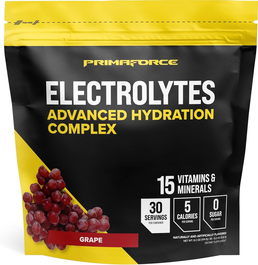 Primaforce Electrolytes Advanced Hydration Complex Packets (30 서빙) (Grape)