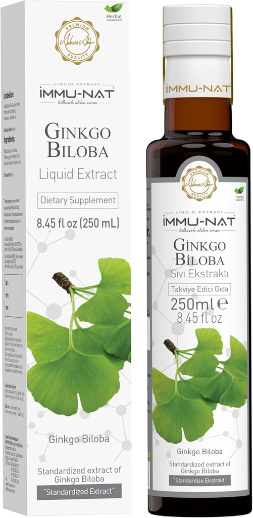Ginkgo Biloba 프리미엄 액체 보충 - 8.5oz - 향상된 메모리 및인지 기능 - 초본 공식