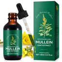 Mullein 잎 추출물 하락 유기 액체 Mullein 추출물은 Lungs 건강을 위해 보충을 - Vegan, 건강 지원을 위한 첨가물 Bronchial Cleanse 없음