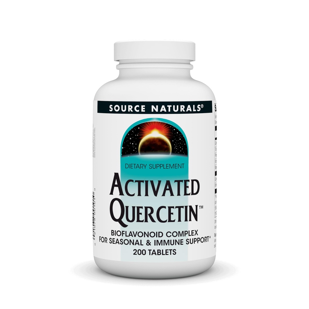 Source Naturals 활성 Quercetin - 식물 파생 된 Bioflavonoid Complex - 계절 및 면역 방어 * - 200 Vegetarin 친화적 인 정제