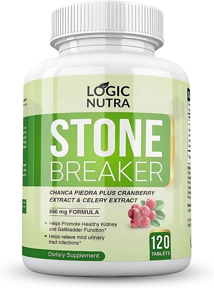 Chanca Piedra Kidney Stone Breaker 120 Tablets 800 mg - Phyllantus Niruri, Celery Seed Extract & Cranberry Extract와 함께 Gallbladder & Urinary Cleanse의 최대 강도