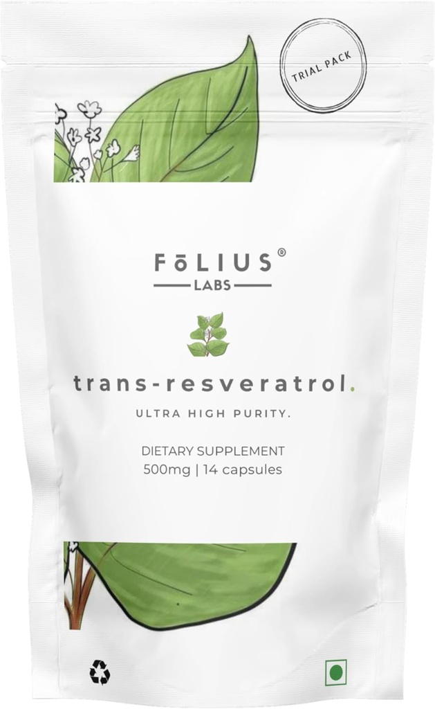 매우 높은 순수성 Resveratrol 캡슐 - 99% Trans-Resveratrol - 일본 Knotweed 추출물 - 지원 Immunity, 지원 건강한 시효 - (1 주 예심 팩)