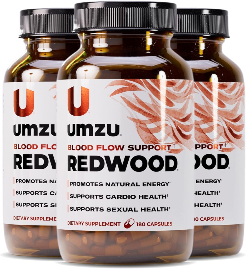 UMZU Redwood Nitric 산화물 부스터, 3-Month 공급 – 비타민 C, 마늘 & 말 밤을 가진 질소 산화물 보충교재 – 건강한 순환, 혈액 교류, 에너지, 체력 및 매일 활력을 지원하십시오