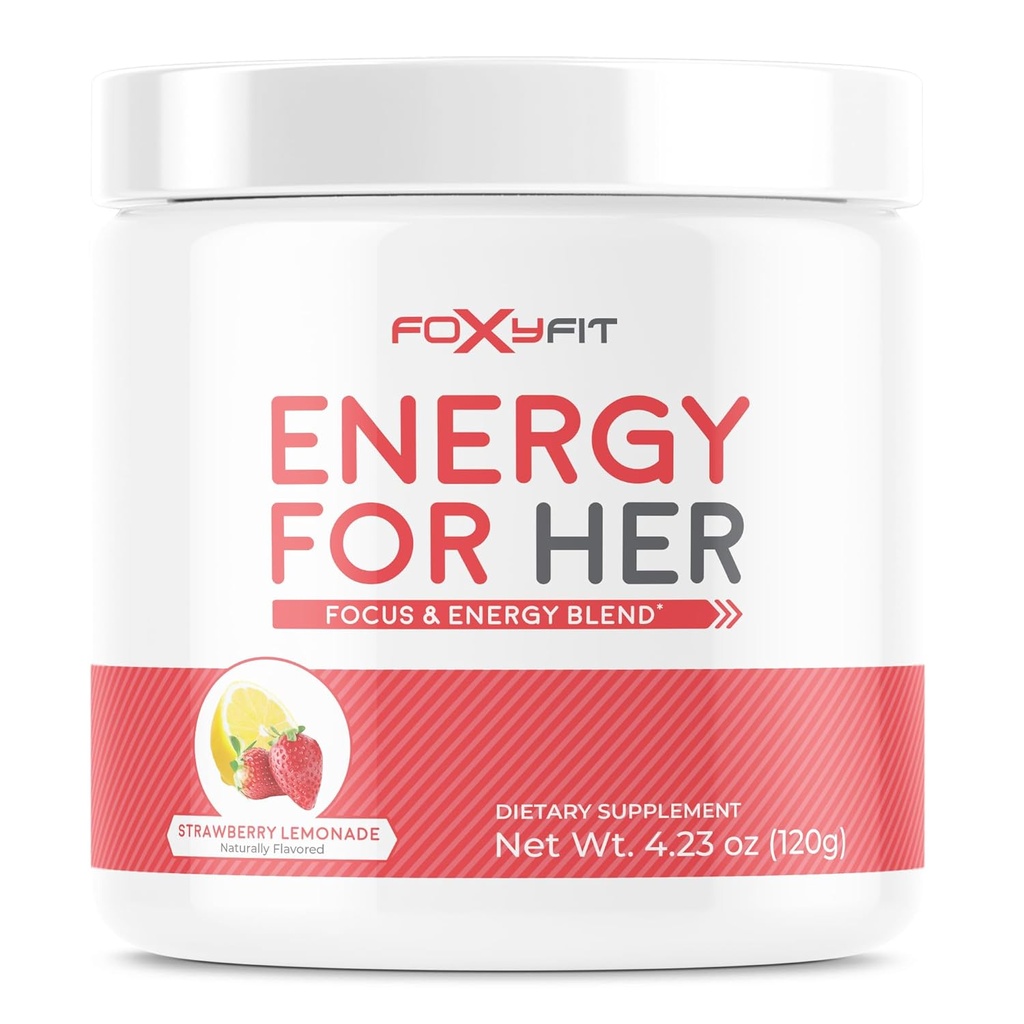 Foxy Fit Energy and Recovery Suppport for Women (Strawberry Lemonade - 30 서빙)의 에너지