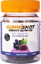GummiShot 에너지 Gummies, 병 당 식물 기초 카페인 Chews의 1125 mg, 긴 Lasting 에너지 부스터, Elderberry (15ct)