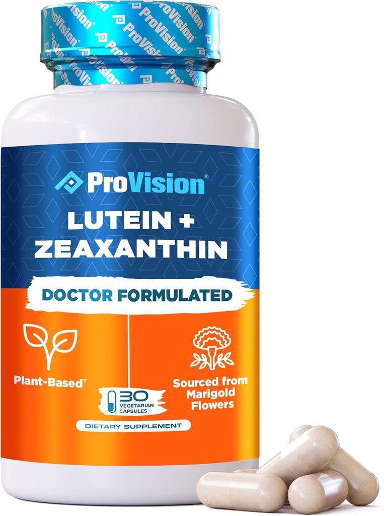 ProVision Lutein & Zeaxanthin 보충제 공장 기반 Lutein & Zeaxanthin Eye Vitamins - Zeaxanthin Plus Lutein Supplement for Eyes - 30 캡슐