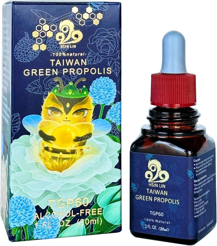대만 녹색 Propolis, 높은 농도 Propolin > 60mg / ml, Nutrient-Rich, 산화 방지제