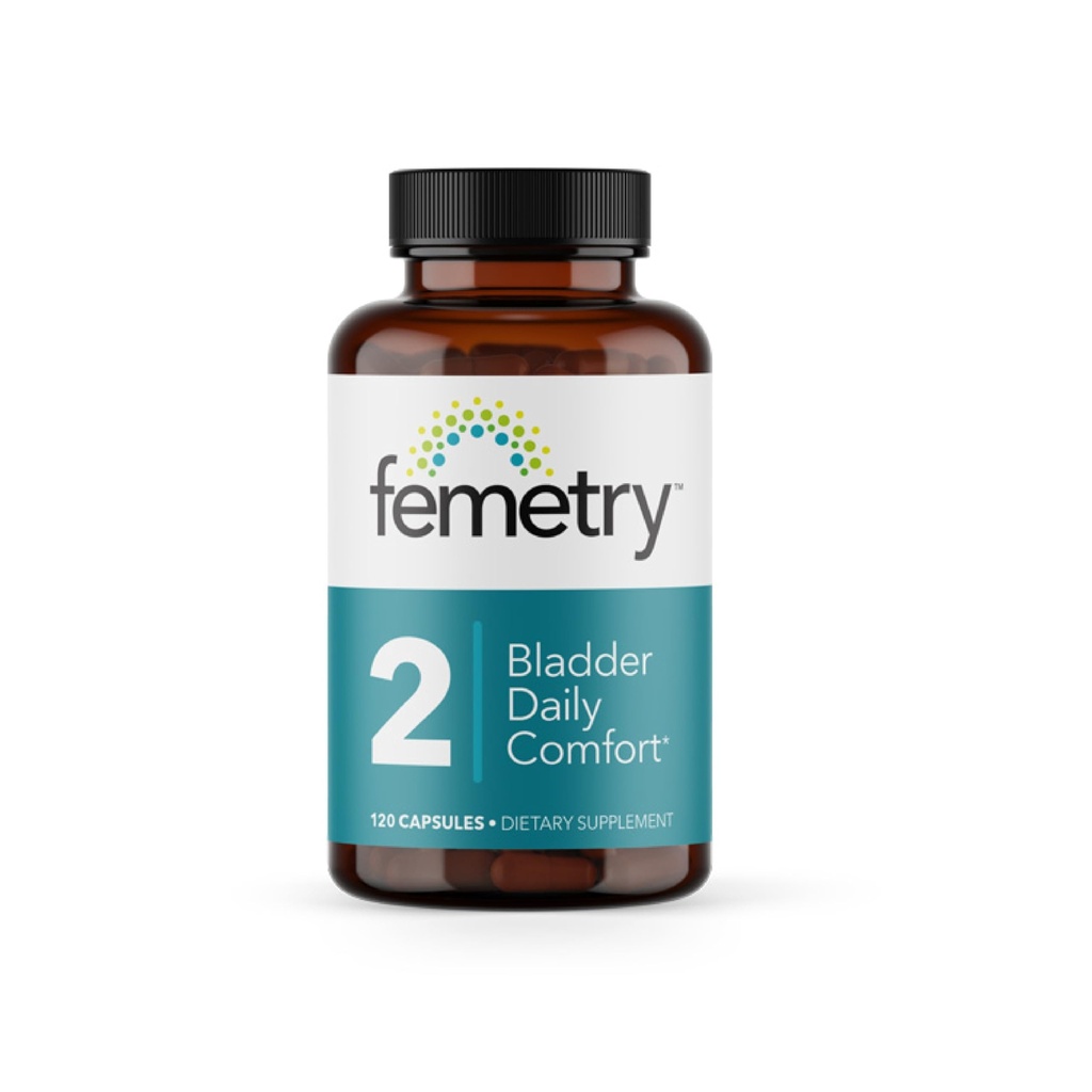 Femetry Bladder Daily Comfort - Soothes Irritation - 건강한 Histamine 응답 지원 - Bladder Lining Health - Interstitial Cystitis - 120 캡슐을 승진시킵니다