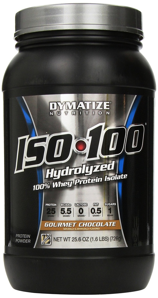 Hydrolyzed, 초콜릿, 1.6 파운드 (팩 1), 25.6 Ounce의 25g와 ISO 100 Whey Protein Powder를 Dymatize
