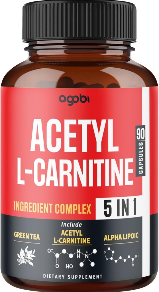 아세틸 L 카르니틴 보충 - 2600mg 3 달 - 알파 Lipoic 산, 녹차, 녹색 커피 콩 & 라즈베리 케톤과 혼합 - 기억 & 두뇌 건강 지원, 비 GMO - 90 Vegan 캡슐