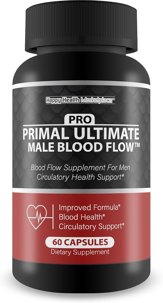 Pro Primal Ultimate Male Blood Flow - 우리의 최고의 고급 혈액 흐름 순환 지원 - 혈액 흐름 Pro Primal X Primal Ultimate Max Blood Flow Supplement Powder Capsules 전체 바디 순환 알약