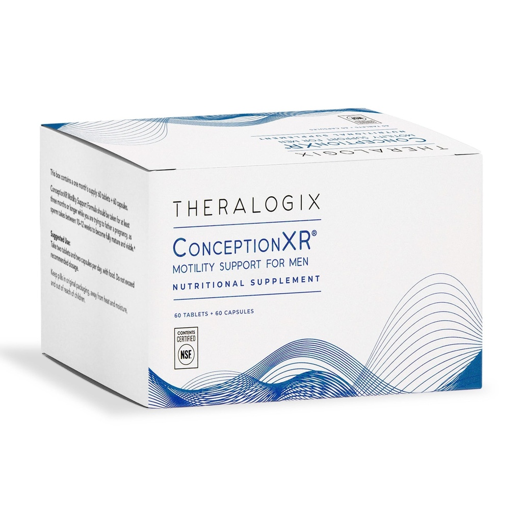 Theralogix ConceptionXR Motility Support Formula - 불임 지원을위한 남성 인식 비타민 - 정자 건강을위한 남성 불임 보충제 * - NSF 인증 - 60 탭 + 60 캡 (30 일 공급)
