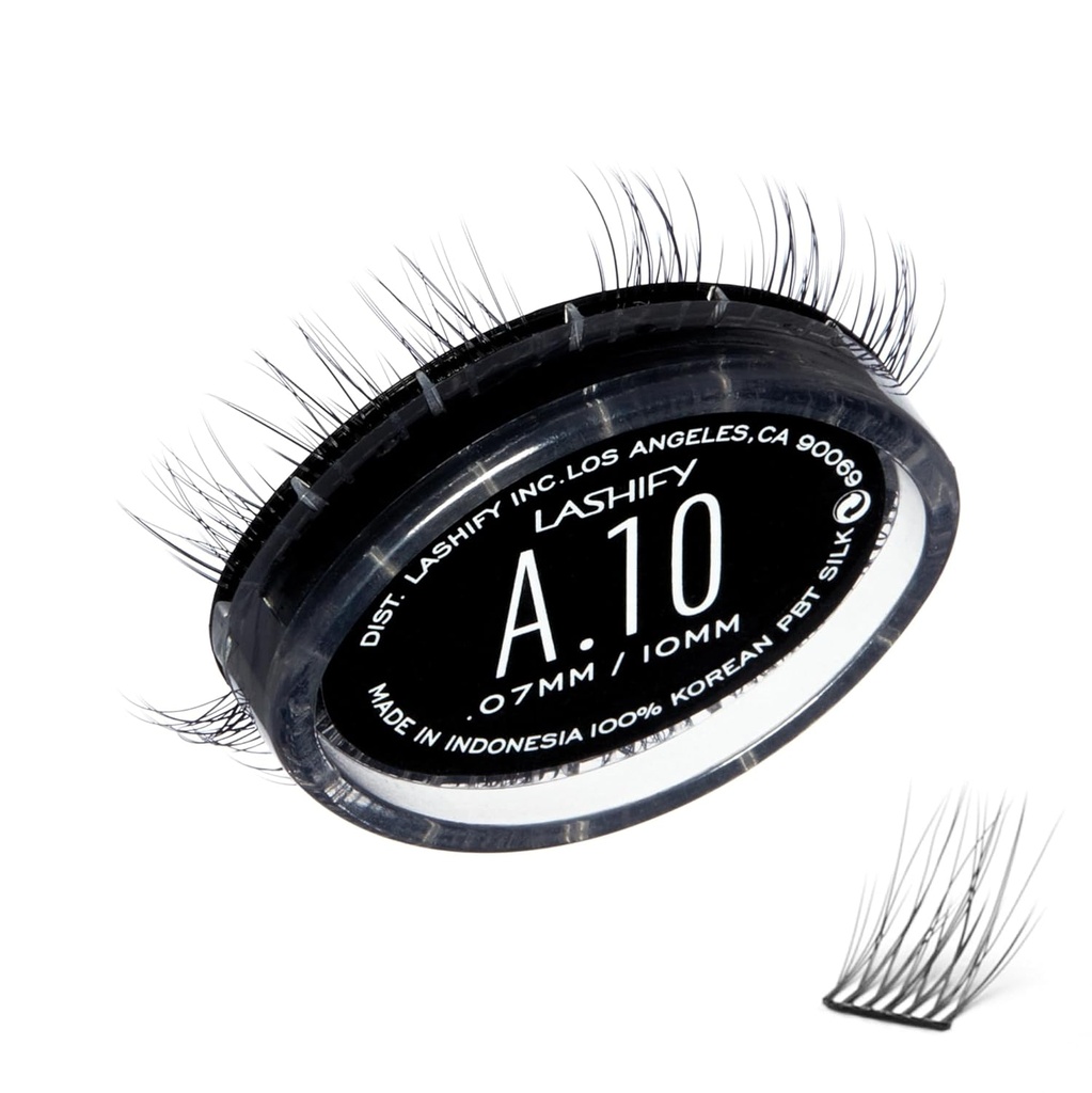 Lashify Amplify 10mm Gossamer DIY 속눈썹 연장 보충물, 검정, 자연적 인 보기를 위한 쉬운 가짜 속눈썹