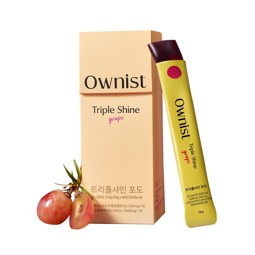 독수리 Triple Shine Grape Jelly On-The-Go - Target Dark Spots & Skin Brightening, Contains BelightTM, 비타민 B, C - 14 스틱 팩