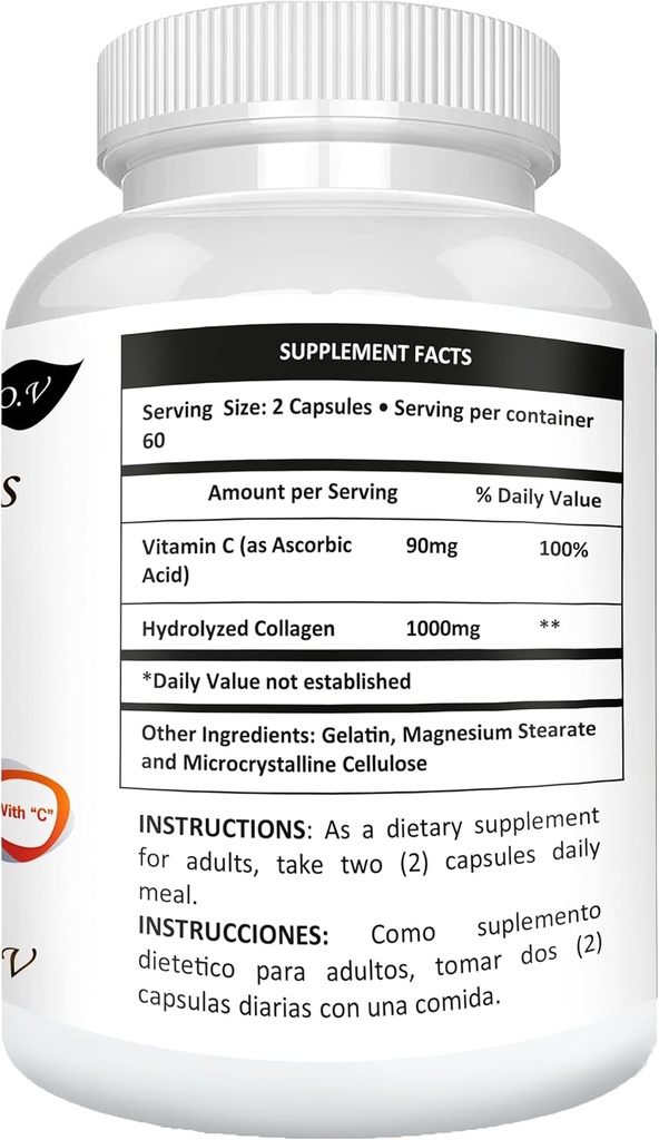 Colageno Colagein 교원질 100%년 Colageno 120 모자 1000mg Puro Collagen El MAS Fuerte Y Efectivo Colagein 합계mete 본래 De 교원질 3 Veces Mas Que Cualquier Otro Y Precio Muy Bajo