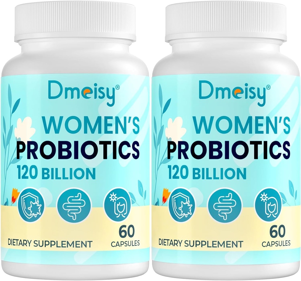 120 억 CFU Probiotic - 여성을위한 Menopause 지원 Probiotics, 뜨거운 플래시 나이트 땀 무드 스윙 호르몬 균형 Gut & 면역 건강 - 120 모자를위한 천연 Menopause Probiotic 보충
