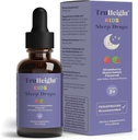 TruHeight Kids Sleep Tincture Ages 2+ (수박 맛) - 아기, 유아 및 어린이 자연 수면 보조 - 아기, 유아, 아동 멜라토닌 2 세 이상 - 비타민 B6, 리보플라빈, 아연, 구리, 레몬 발름