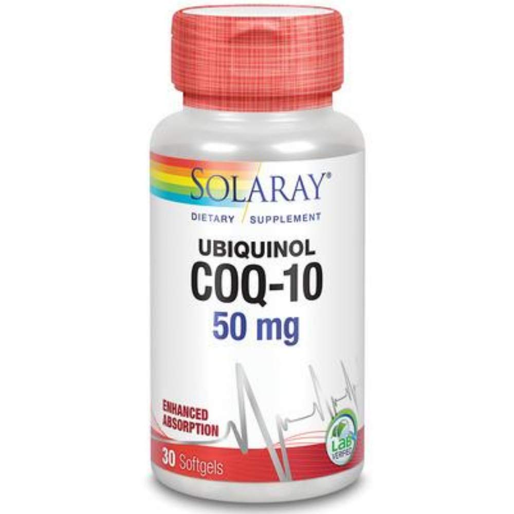 SOLARAY CoQ10, Ubiquinol, 소프트젤 (Btl-Plastic) 50mg | 30ct