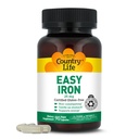 Country Life Easy Iron 25mg Capsules - Gentle Non-Constipating Ferrochel - 여성 및 남성을위한 채식 비타민 보충 - 신체 에너지 지원