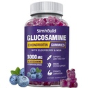Glucosamine Chondroitin Gummies - 3000MG 여분 힘 합동 지원은 MSM & Elderberry, 융통성, 성인, 남자 & 여자를 위한 산화 면역성이 있는 면역성이 있는 지원 거미를 가진 보충교재를 강화합니다