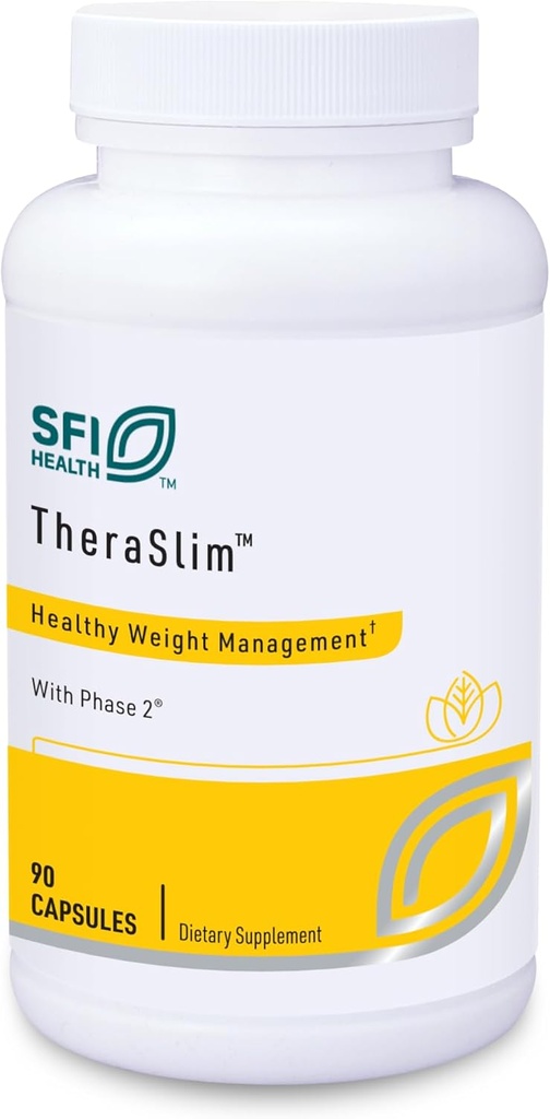 Klaire Labs SFI 건강 Theraslim - White Bean Extract와 함께 Phase 2 Carb Controller Formula를 사용하여 Block Starches & Carb Calories (90 캡슐)을 돕습니다.