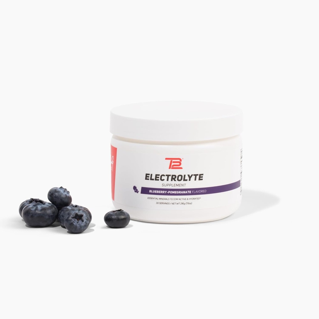 TB12 Electrolyte 분말 블루 베리 Pomegranate – Tom Brady에 의해 빠른 Hydration에 대 한 무기물 Rich 전해질 분말 - 자연, 낮은 설탕, Vegan, 글루텐 - 무료, 쉽게 혼합 - 30 서빙 (1 항아리)