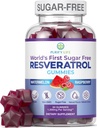 Sugar-Free Resveratrol Gummies - 강력한 노화 방지 산화 방지제 - 소화 및 면역 건강을 지원하는 Resveratrol 보충 - 세포 성장 및 수리를위한 자연 허브 - 쉬운 화학적 대안