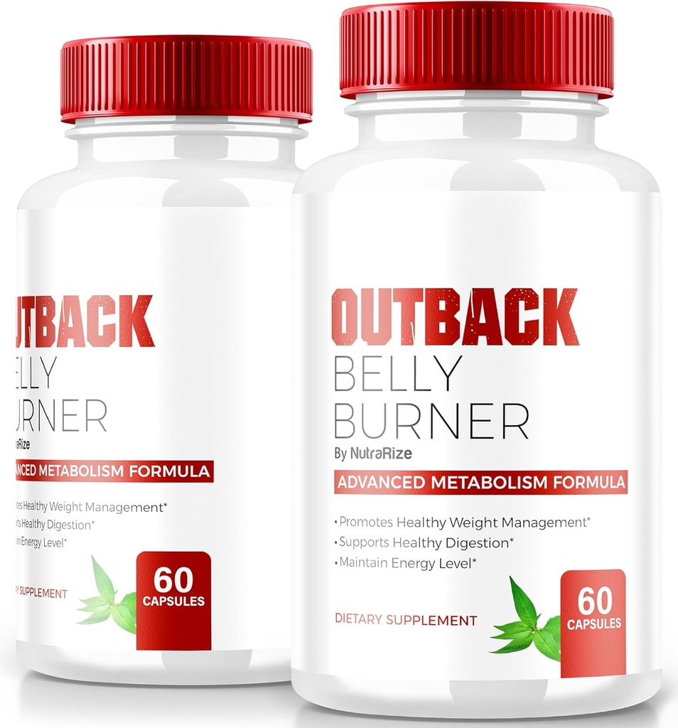 (2 팩) Outback Belly Burner 알약, 프리미엄 아웃 백 배 버너 Keto 캡슐, 모든 자연 Keto 보충 피트니스 및 바디 목표, 공식 아웃백 BellyBurner 리뷰 (120 캡슐)