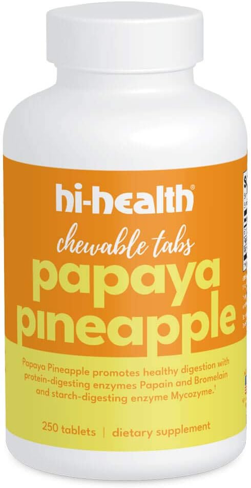 Hi-Health Papaya 파인애플 Chewable 탭 (250 정제)