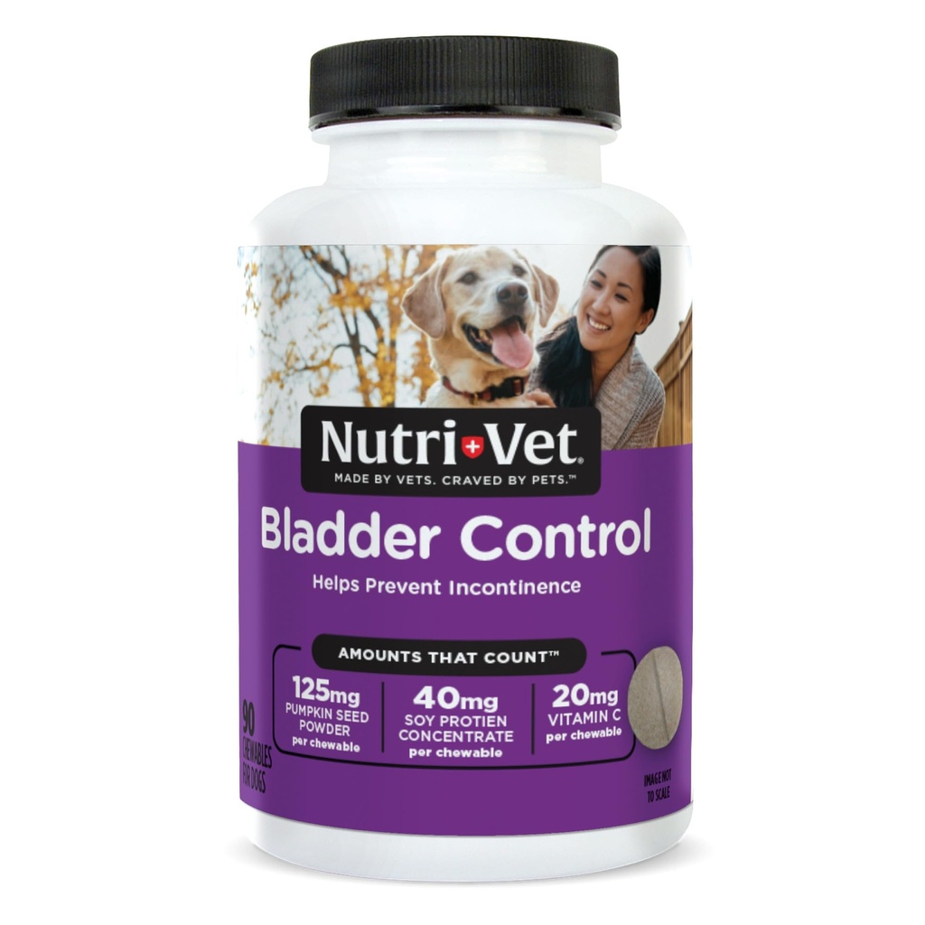 Nutri-Vet Bladder Control Supplement, Cranberry Supplement, 개 제품, 면역 지원, 도움말 개 Urinary Incontinence, Bladder Control Pills, Urinary Tract Health, 강아지 지원, 90 정제